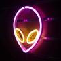 Wanxing Alien Neon Signs LED Neon Wall Sign Pink Yellow Neon Lights for Bedroom Kids Room Hotel Shop Restaurant Game Office Wall Art Decoration Sign Party Supply Gift (Pink+Yellow)