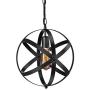 Industrial Pendant Light, Vintage Spherical Pendant Light Fixture with 39.3 Inches Adjustable Metal Chain 1 Pack