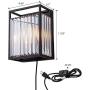 MAYNA Industrial Wall Lantern Wall Mount Waterproof Anti-Rust Matte Black Wall Lamp with Clear Glass Mounted Single Light for Corridors, Living Rooms, Bedrooms, Entrances, Courtyards, Garages, 1 Pack