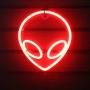 Wanxing Alien Neon Signs LED Neon Wall Sign Red Neon Lights for Bedroom Kids Room Hotel Shop Restaurant Game Office Wall Art Decoration Sign Party Supply Gift (Red)