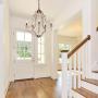LOG BARN Wood Metal Chandelier, Farmhouse Chandelier Lighting for Kitchen Island, Dining Room, 5-Light, W 23”