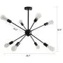XIPUDA 8-Light Sputnik Chandelier Lighting Modern Sputnik Light Fixture Oil Black Mid Century Ceiling Chandeliers Industrial Sputnik Light for Bedroon Dinning Room and Office