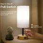 Table Lamp, Bedside Lamp with USB Port and Outlet, Nightstand Lamps for Bedrooms, Table Lamps for Bedroom with Digital Alarm Clock (Bulb Included)