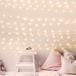 200 Led Fairy Lights 66Feet Starry String Lights Waterproof Firefly Lights Warm White on Copper Wire UL Adaptor Included, for Indoor Outdoor Christmas Decorative Patio Wedding Garden