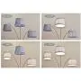 Kira Home Akira 78.5'' Modern 3-Light Arc Floor Lamp with 3-Way Switch, Gray Burlap Shades + Brushed Nickel Finish
