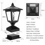 Solar Post Lights Outdoor, Solar Lamp Post Cap Lights for Wood Fence Posts Pathway, Deck, Pack of 2