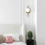 Loclgpm Modern Gold Metal Wall Sconce, 1 Light Wall Lighting with Milk White Globe Glass Shade, Flush Mount Wall Lamp for Bedroom, Bathroom, Hallway, Living Room Loclgpm Modern Gold Metal Wall Sconce, 1 Light Wall Lighting with Milk White Globe Glass Shade, Flush Mount Wall Lamp for Bedroom, Bathroom, Hallway, Living Room