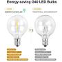 Outdoor String Lights,100ft with 64 Dimmable G40 Glass LED Clear Bulbs UL Approval Waterproof Globe String Lights 1W 2700K Outdoor Lighting for Backyard Porch Cafe Party Wedding Garden