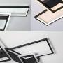 FangYanMei Modern Ceiling lamp for Bedroom Ceiling lamp Black Metal Acrylic Close to Ceiling Lights, Rectangular Combination dimmable Ceiling Light （80W）