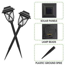 Nekepy Solar Lights Outdoor, Solar Powered Pathway Waterproof Landscape Light for Patio Walkway Driveway Garden Yard, 8 Pack