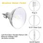 QITIM Plug in Pendant Light Indoor, Brushed Nickel Finish Modern Metal Hanging Lamp for Kitchen, Living Room, Bedroom, 15FT Clear Cord with On/Off Switch, E26 Socket, 2 Pack