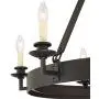 Parkham Dark Bronze Wagon Wheel Chandelier 33'' Wide Modern Farmhouse Rustic 6-Light Fixture for Dining Room House Foyer Kitchen Island Entryway Bedroom - Franklin Iron Works