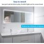 White LED Strip Lights, WOBANE Dimmable LED Light Strip Kit, 16.4ft Flexible Tape Lights for Bedroom,Kitchen,Under Cabinet,Bright 6500K Daylight, LED Mirror Lighting for Vanity Makeup Dressing Table