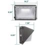 100W LED Wall Pack with Dusk-to-Dawn Photocell, 12500lm Replaces 300-400W HPS/MH, 100-277V 5000K Cool White IP65 Waterproof Outdoor Commercial Grade Light, ETL DLC Listed 10-Year Warranty by Kadision