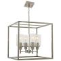 4 Light VINLUZ Glass Pendant Lighting Brushed Nickel,Metal Frame Lights Fixture Contemporary Chandelier for Living Room Dining Room Adjustable 4 Light VINLUZ Glass Pendant Lighting Brushed Nickel,Metal Frame Lights Fixture Contemporary Chandelier for Living Room Dining Room Adjustable