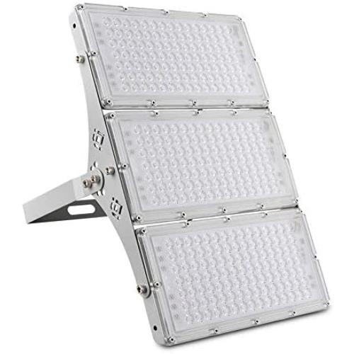 Viugreum 300W LED Flood Light, 24000LM Super Bright Outdoor Work Stadium Lights, 6000K Daylight White, 1500W Halogen Equivalent, IP66 Waterproof Security Floodlight for Garage, Garden, Lawn, Yard
