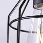 Wellmet Farmhouse Chandelier with Metal Cages, Rustic Chandelier for Dinning Room, 4 Lights Chandeliers Hanging Light for Living Room, Kitchen Island Lighting, Pool Table Light (Brown Smooth Finished)