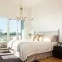 Gold Chandelier, Dining Room Chandelier with Clear Glass, Modern 6-Light Brass Hanging Light Fixture for Kitchen Island, Living Room, 36 inches