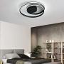 LED Bedroom Light Modern Chandelier Flush Mount Ceiling Lamp Dimmable Acrylic Panel Unique Minimalist Livingroom Pendant Light with Remote Control Dining Room Kitchen Island Office (White) (Black1)