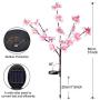HeyMate Solar Lights Outdoor 2 Pack Purple & Pink Solar Garden Orchids Flower Lights Solar Christmas Decorative Lights Waterproof for Patio,Yard,Backyard,Pathway