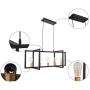 Modern Kitchen Island Light Industrial Ceiling Chandelier Light Fixture Pendant Lighting Ceiling Lamp for Kitchen Island, Dining Room, Living Room 5 Light, Black