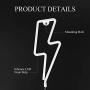 Lightning Bolt Neon Signs Lights for Bedroom Battery or USB Powered Warm White Art LED Decorative Lights with Base Night Lights Indoor for Living Room Office Christmas Party Decoration