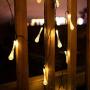 Outdoor Solar String Lights 25.7 Feet 40 Led Water Drop Solar Powered Lights with 8 Modes, Waterproof Fairy Crystal Lights for Patio Garden Yard Tree Wedding Party Decor (Warm White)