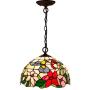 Tiffany Hanging Light W12H32 Inch Stained Glass Pendant lamp 1E26 Hummingbirds Style S101 WERFACTORY Series Art Lamps Chandelier Ceiling Fixture Kitchen Island Bar Hallway Living Room Dining Room Loft