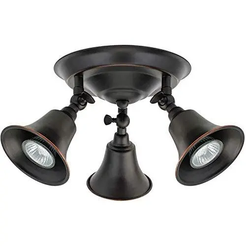 NOMA Track Lighting | Adjustable Semi-Flush-Mount Ceiling Light Fixture | Perfect for Kitchen, Hallway, Living Room & Bedroom | Bronze, 3-Light NOMA Track Lighting | Adjustable Semi-Flush-Mount Ceiling Light Fixture | Perfect for Kitchen, Hallway, Living Room & Bedroom | Bronze, 3-Light