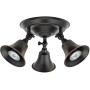 NOMA Track Lighting | Adjustable Semi-Flush-Mount Ceiling Light Fixture | Perfect for Kitchen, Hallway, Living Room & Bedroom | Bronze, 3-Light