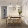 DEWENWILS Plug in Pendant Light, Hanging Light with 15ft Clear Cord, On/Off Switch, Frosted Plastic White Shade, Hanging Ceiling Light for Living Room, Bedroom, Dining Hall, Pack of 2