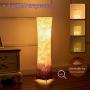 Floor Lamp, CHIPHY Dimmable Standing Lamp, 3 Levels Adjustable Brightness 12W/2 LED Bulbs(2400 Lumens, 100 Watt Equivalent) and Purple Fabric Shade, Modern for Bedroom and Kids Room
