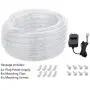 Rope Lights Outdoor, 16ft Amber LED Mini Light Strip Lights, Connectable and Waterproof 12v, Flexible with with Plug for Tube Light, for Home Garden Camping Party Pario Indoors Use