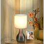 YIFONTIN Touch Lamp Sensor Control Table Light 3 Brightness Level Dimmable Gourd Table Lamps for Livingroom Bedroom Dorms and Office, Silver.