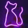 JYWJ Cat Pink Neon Sign,USB or 3-AA Battery Powered Neon Light,LED Lights Table Decoration,Girls Bedroom Wall Décor,Kids Birthday Gift,Wedding Party Supplies Business Gifts Neon Signs