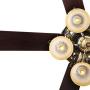Indoor Ceiling Fan Light Fixtures - FINXIN New Bronze Remote LED 52 Ceiling Fans For Bedroom,Living Room,Dining Room Including Motor,5-Light,5-Blades,Remote Switch (New Bronze)