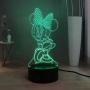 Laysinly Lovely Minnie Mouse LED Night Light, USB Remote Control Child Desk Lamp, Kids Bedroom Sleeping Night Lamp Decor Light, Cartoon Mickey Mouse 3D Acrylic Table Lamp, Children Birthday Xmas Gift