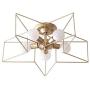 KWOKING Lighting 5 Lights Creative Flush Mount Ceiling Light Minimalist Industrial Star Ceiling Light Fixture Modern Decoration for Children Room, Hallway,Living Room Gold
