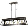 DANXU Industrial 5 Lights Kitchen Island Lighting Dining Room Linear Chandelier