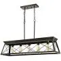 DANXU Industrial 5 Lights Kitchen Island Lighting Dining Room Linear Chandelier