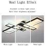 Modern LED Rectangular Ceiling Lights 3000-6000K with Remote Control Acrylic Flush Mount Lighting Fixture for Living Room Dimmable Light Color Changeable