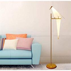 Modern 72inch Floor Lamp Paper Crane Bird Standing Light PVC Lampshade Metal Base Accent Lamps for Bedside Living Dining Study Room Loft