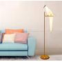 Modern 72inch Floor Lamp Paper Crane Bird Standing Light PVC Lampshade Metal Base Accent Lamps for Bedside Living Dining Study Room Loft
