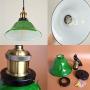 HTRUIYA Green Glass Hanging Light ，Creative Industrial Edison Vintage Style Home Lighting Restaurant Bedroom Living Room Retro Emerald Green Glass Pendant Light