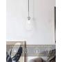 Autelo Kitchen Pendant Light, Hanging Lighting in Brushed Nickel with Clear Seeded Bubble Glass for Kitchen Island Dining Room H9003S ST