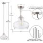 Ariella Ovale Kitchen Pendant Light Fixture - Brushed Nickel - Linea di Liara LL-P322