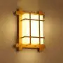 SMC wall lamp Japanese Style Solid Wood Creative Wall Lamp Bedside Lamp Bedroom Living Room Balcony Aisle Porch Wood Wall Lamp Small Ceiling Lamp