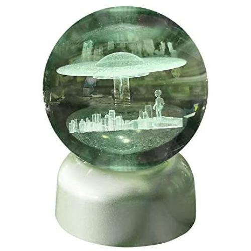 WZLPY 70 mm 2.76Inch 3D Crystal Ball Used for Birthday and Home Living Room Office Decoration (Alien)