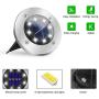 Solar Lights Outdoor, 8 LEDs Solar Ground Lights, Garden Lights Solar Powered Waterproof Solar Landscape Lights for Deck Lawn Pathway Yard Driveway Walkway(Daylight White, 10-Pack)