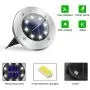 Solar Lights Outdoor, 8 LEDs Solar Ground Lights, Garden Lights Solar Powered Waterproof Solar Landscape Lights for Deck Lawn Pathway Yard Driveway Walkway(Daylight White, 10-Pack)